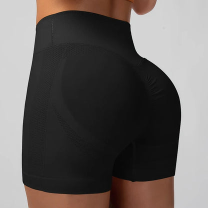 Women Breathable Seamless Yoga Shorts