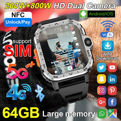 4 Core Cpu 8Gb 16Gb Rom Capacity Sim Card Supported Android Smartwatches For Students Kids