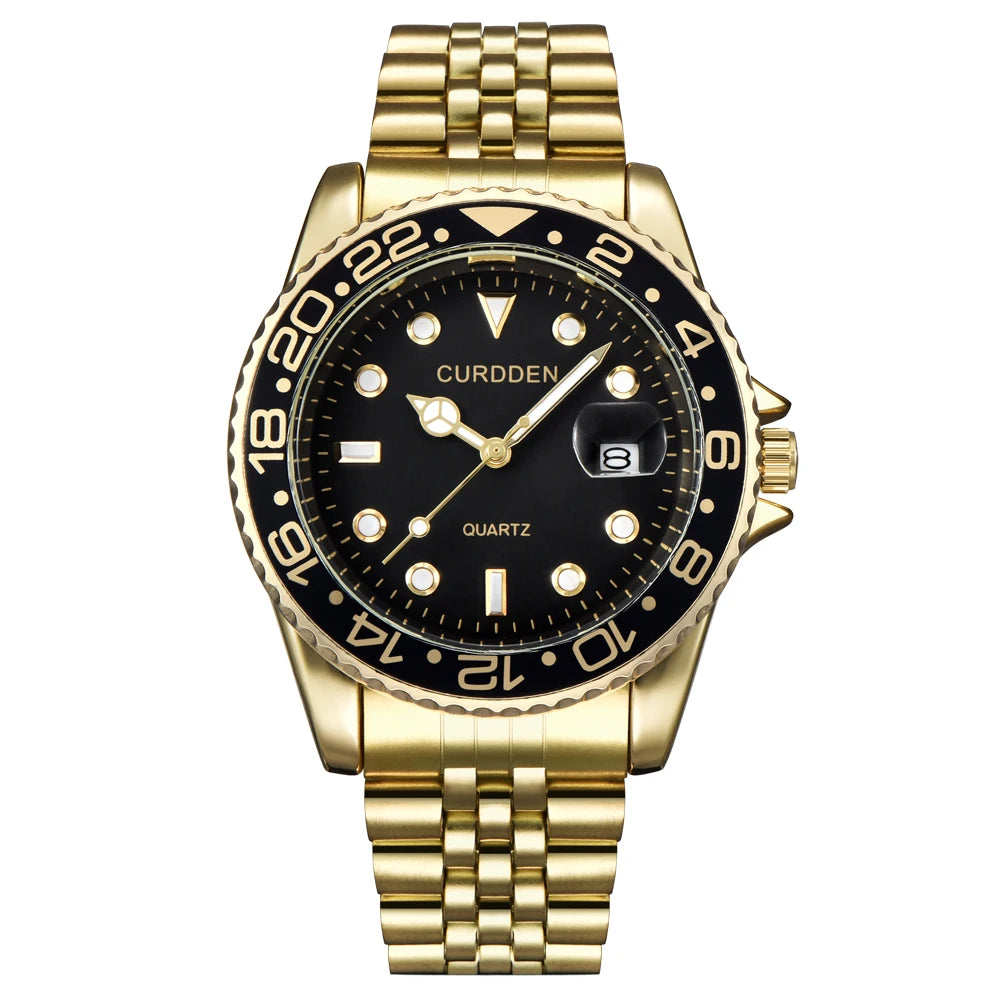 Quiet Luxury Aesthetic - Classic Two-Tone Royal Blue Watch