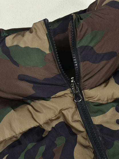 New Camouflage Print Puffer Vest