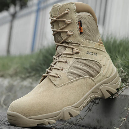 Mens Waterproof Lace Up Tactical Boots