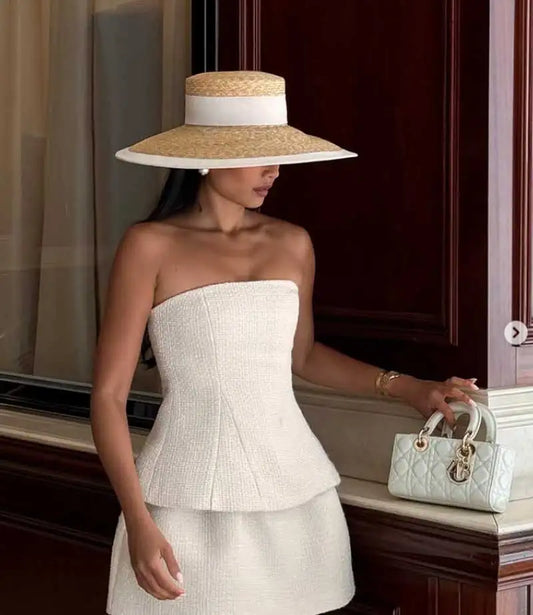 Hepburn Vintage Design Elegant Straw Sun Cap Hat