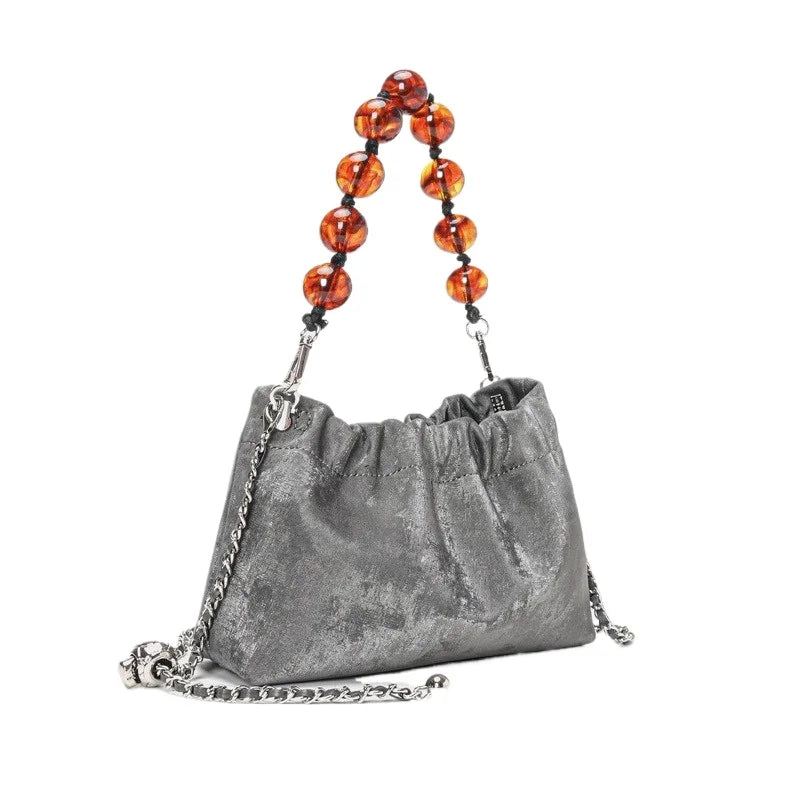 Heritage Collection: Vintage Multi-Pocket Leather Shoulder Bag