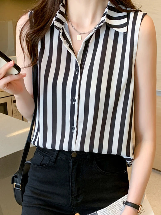 2024 Spring Office Lady White Shirt Korean Style Slim Button Up Work Blouse For Women