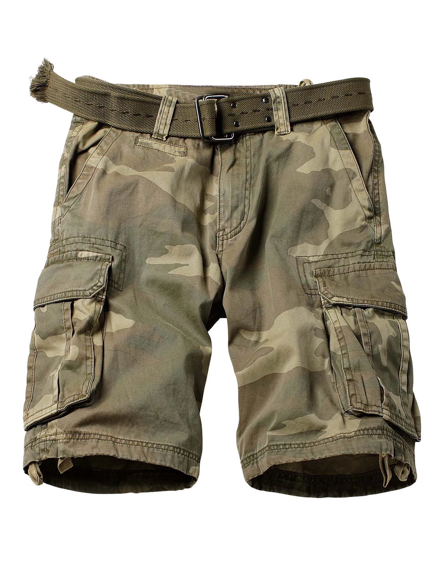 Camouflage Pattern Casual Cotton Mens Cargo Shorts