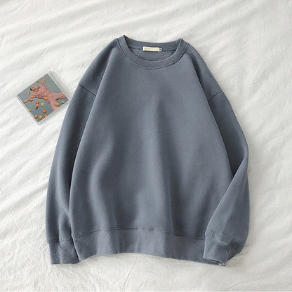 Unisex Basic Fleece Oversized Crewneck Sweatshirts