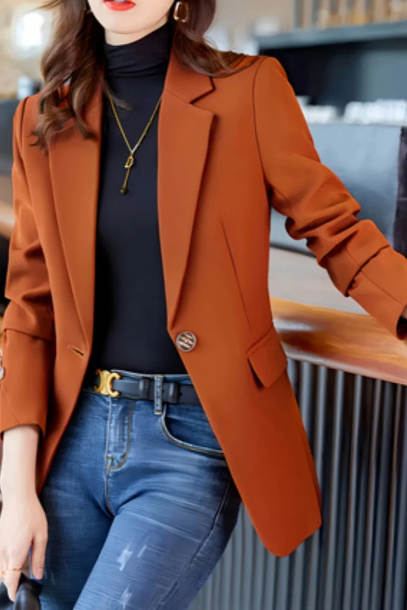 Casual Shiny Office Fashion Blazer Jackets