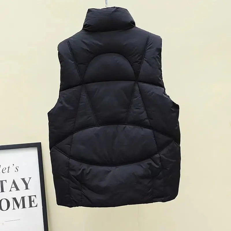 Stylish Corduroy Khaki Puffer Vests