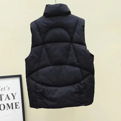Stylish Corduroy Khaki Puffer Vests
