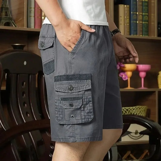 Plus Size Zipper Packs Mens Military Cargo Shorts