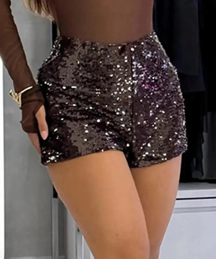 Chic Solid Color Back Zipper Women Shorts