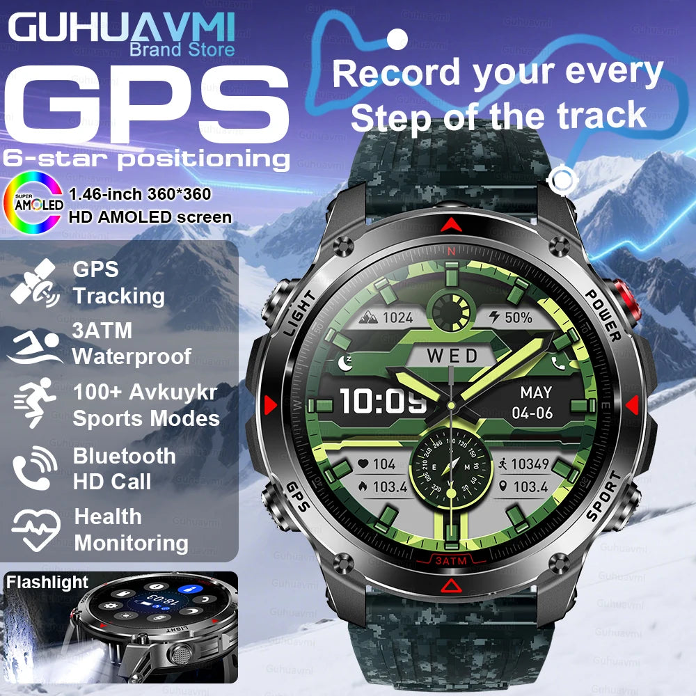 Running Swimming Altimeter Barometer Compass Multi Functional Waterproof Smartwatches