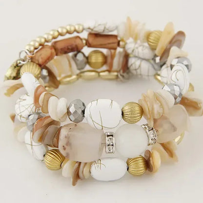 Ibiza Bohemian Summer - Colorful Beaded Turquoise Wrap Bracelet