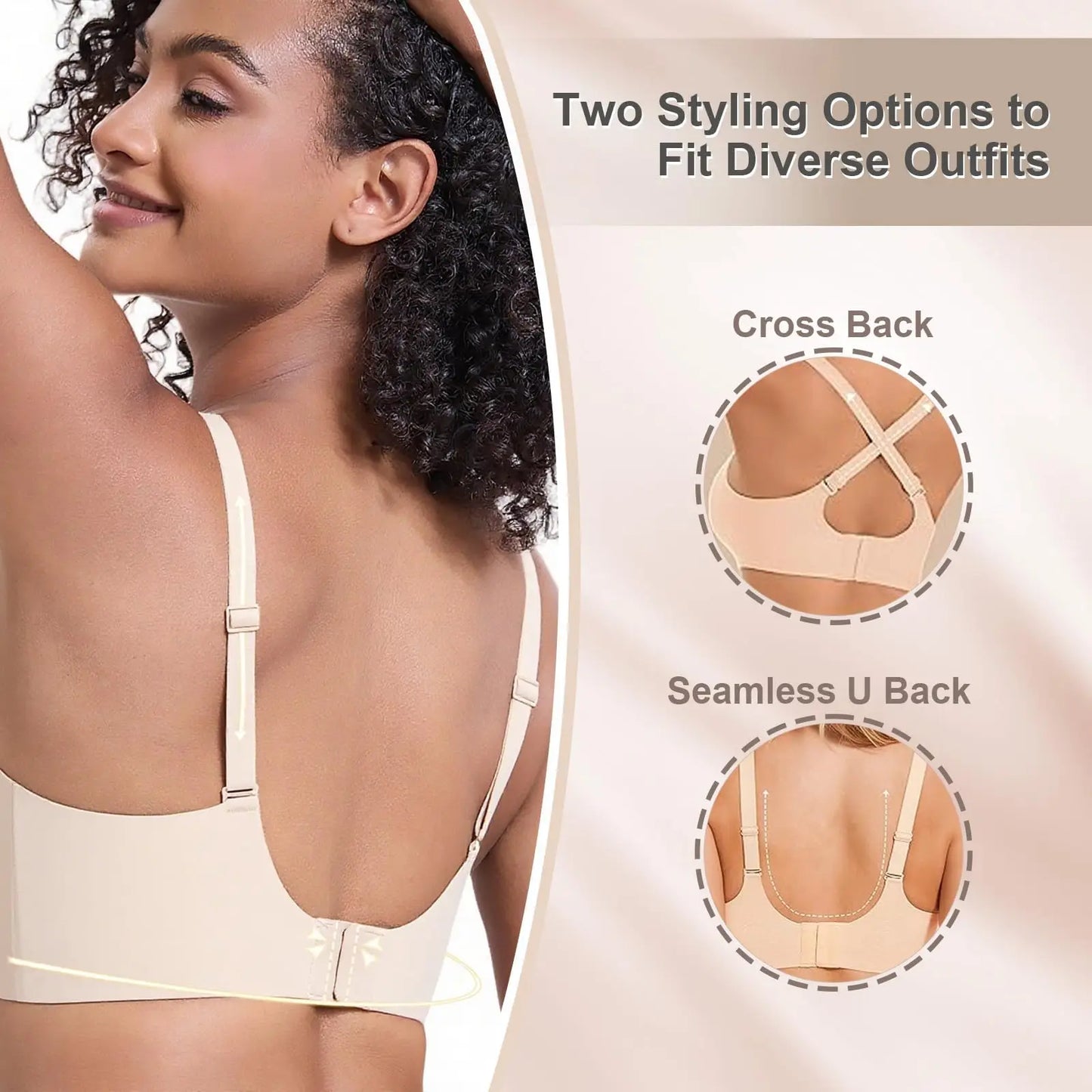 Seamless Sexy Deep V Bralette For Women Leopard Print Push Up Wireless Tank Top Lingerie