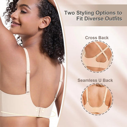 Seamless Sexy Deep V Bralette For Women Leopard Print Push Up Wireless Tank Top Lingerie