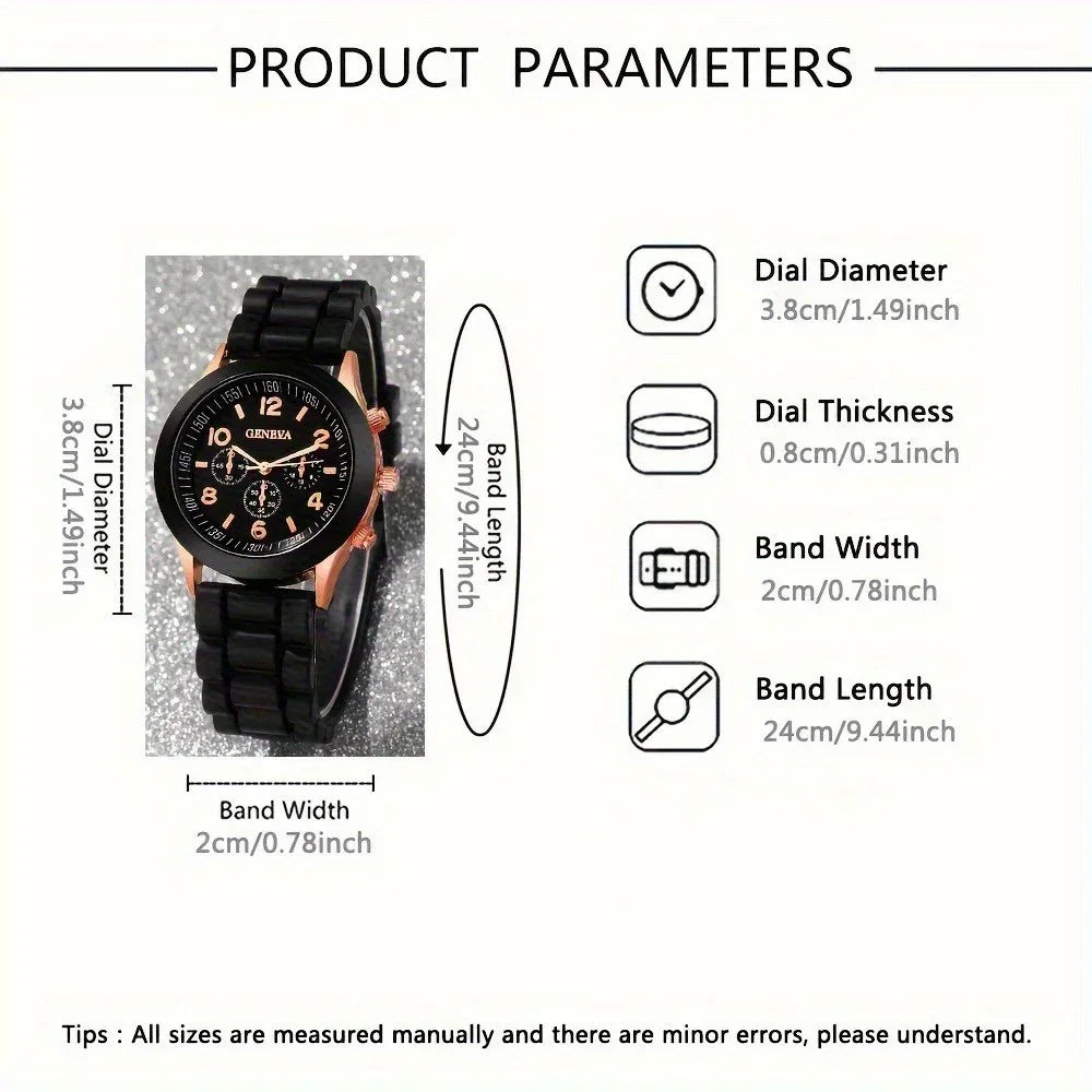 Crocodile Style Quartz Watches Unisex Casual Silicone Bands