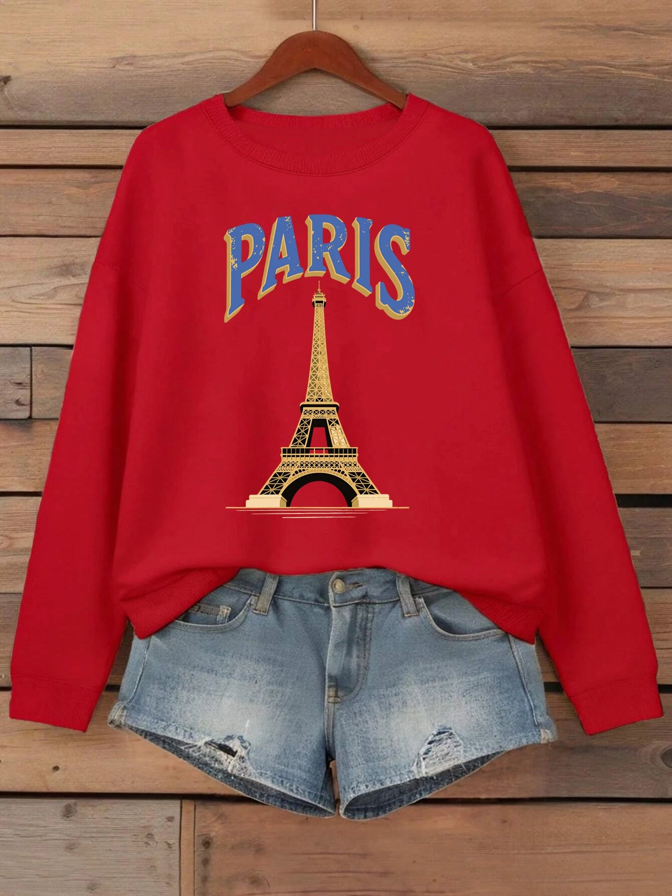 Graphic Paris Printed Women Casual Sweatshirt