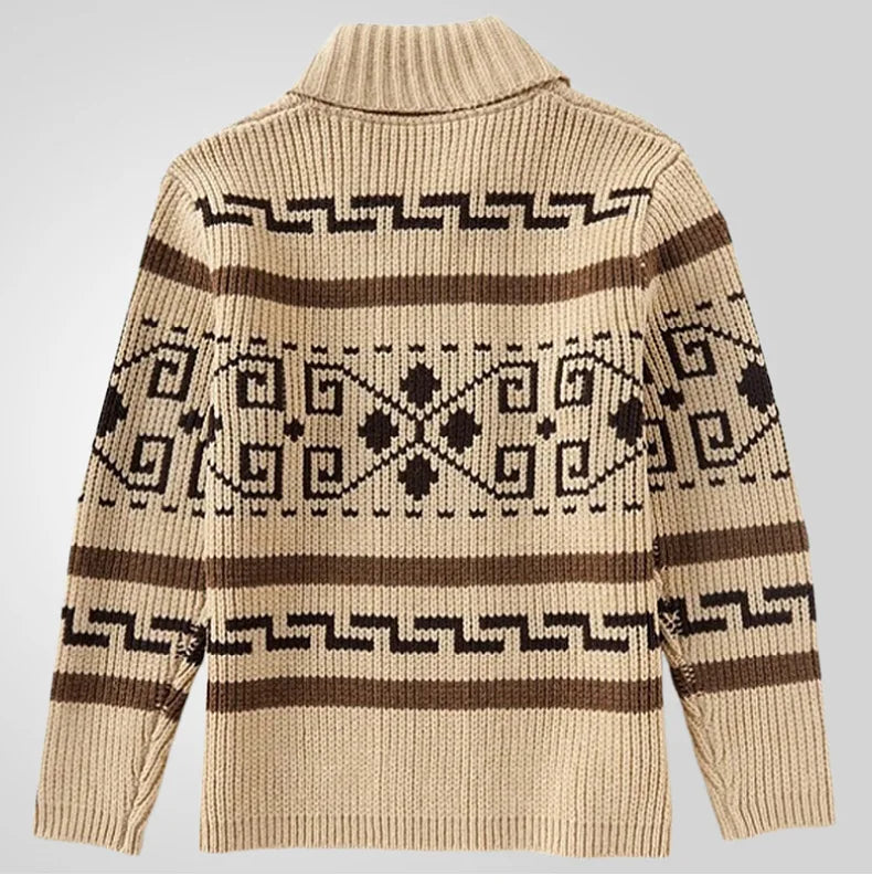 Mens Knitted Cotton Cardigan Casual Slim Fit Outwear For Autumn Winter