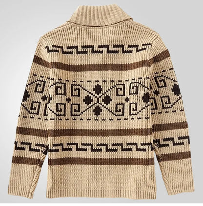 Mens Knitted Cotton Cardigan Casual Slim Fit Outwear For Autumn Winter