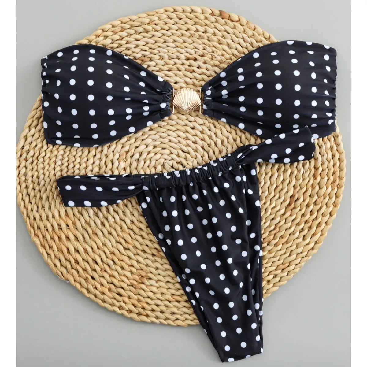 Polka Glow Push Up Bikini