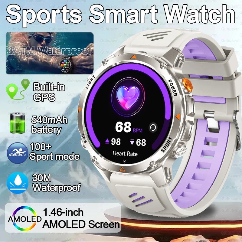 Running Swimming Altimeter Barometer Compass Multi Functional Waterproof Smartwatches