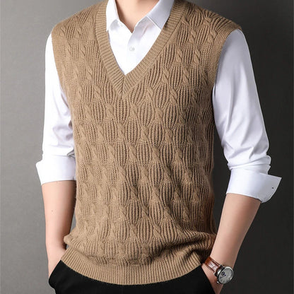 Top Grade Sleeveless Sweater Vest V Neck Fashion For Men