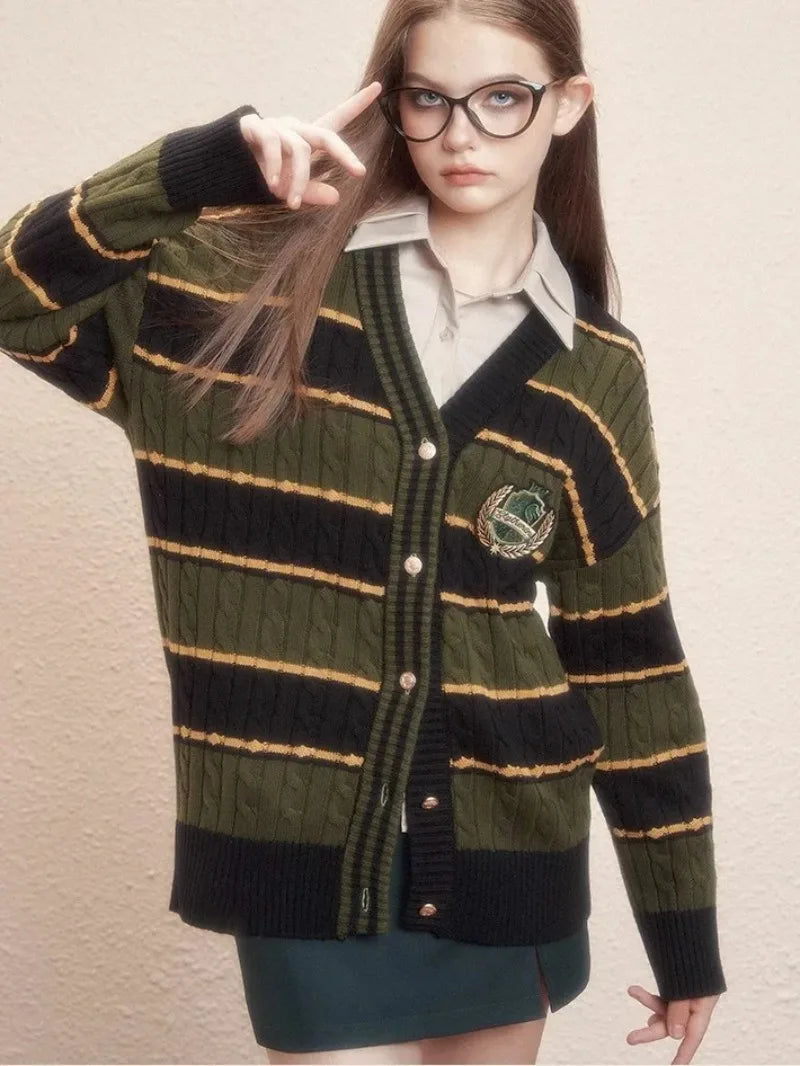 Womens Vintage Korean Style Thick Loose Winter Sweaters