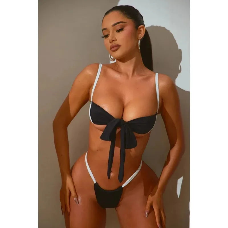 Sexy Micro Bikini Push Up Swimsuit For Women 2025 Brazilian Thong Bikini Set Beachwear