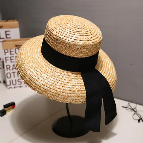 Hepburn Vintage Design Elegant Straw Sun Cap Hat