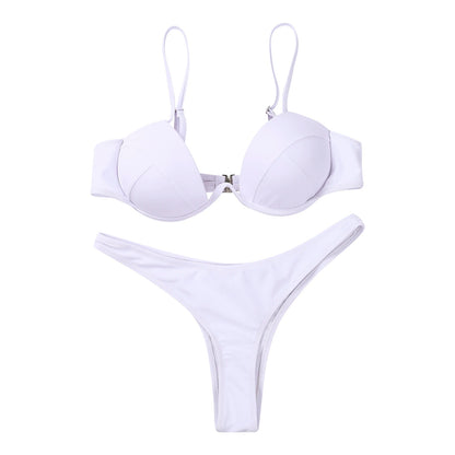 Classic Black V-Wire Push-Up Bikini Aesthetic