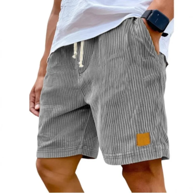 Vintage English Style Corduroy Casual Men Shorts