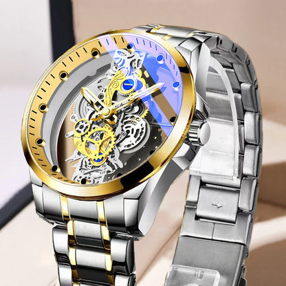 Super Creative Half Transparent Quartz Men Watches