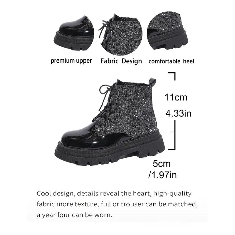 Luxury Silver Design Mid Heel Winter Women Boots