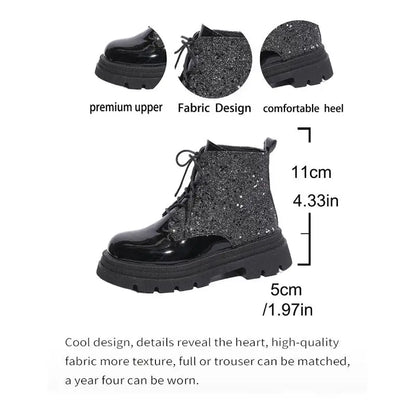 Luxury Silver Design Mid Heel Winter Women Boots