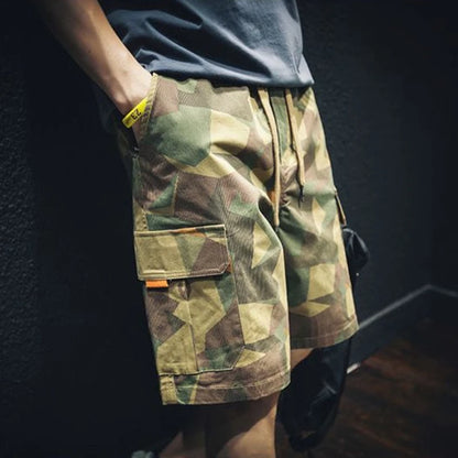 Mens Plus Size Camouflage Cargo Shorts