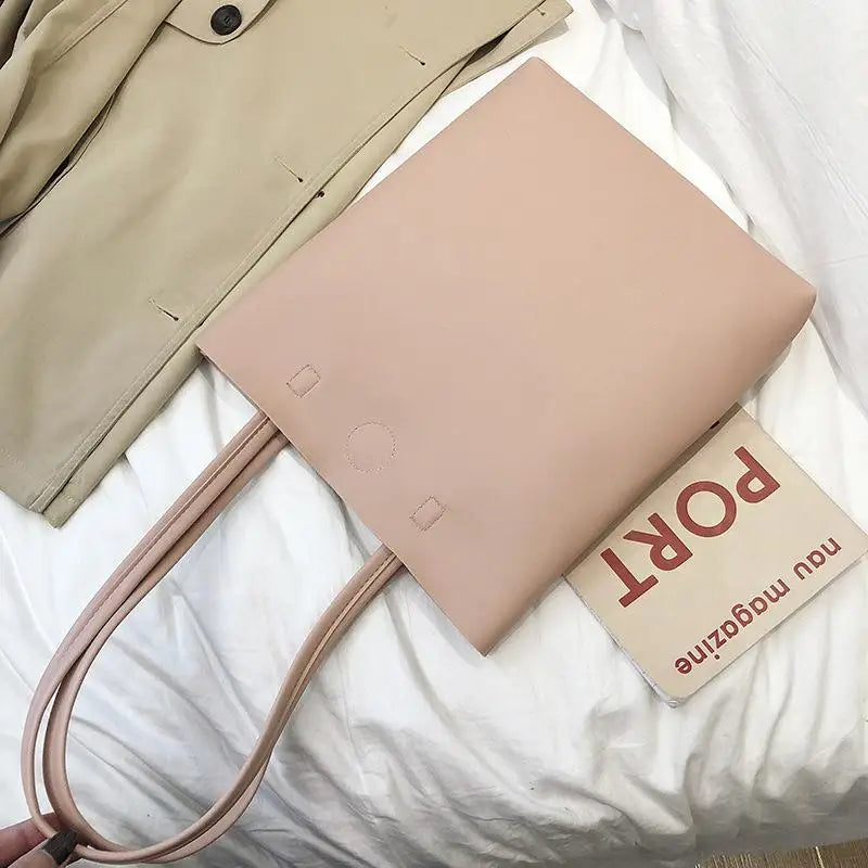 Large Capacity Chic Pu Leather Shoulder Tote For Women