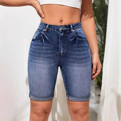 Summer 2024 High Waist Long Denim Shorts For Women