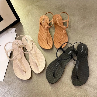 Women S Casual Summer Flat Sandals Fashionable Flip Flop Beach Slides