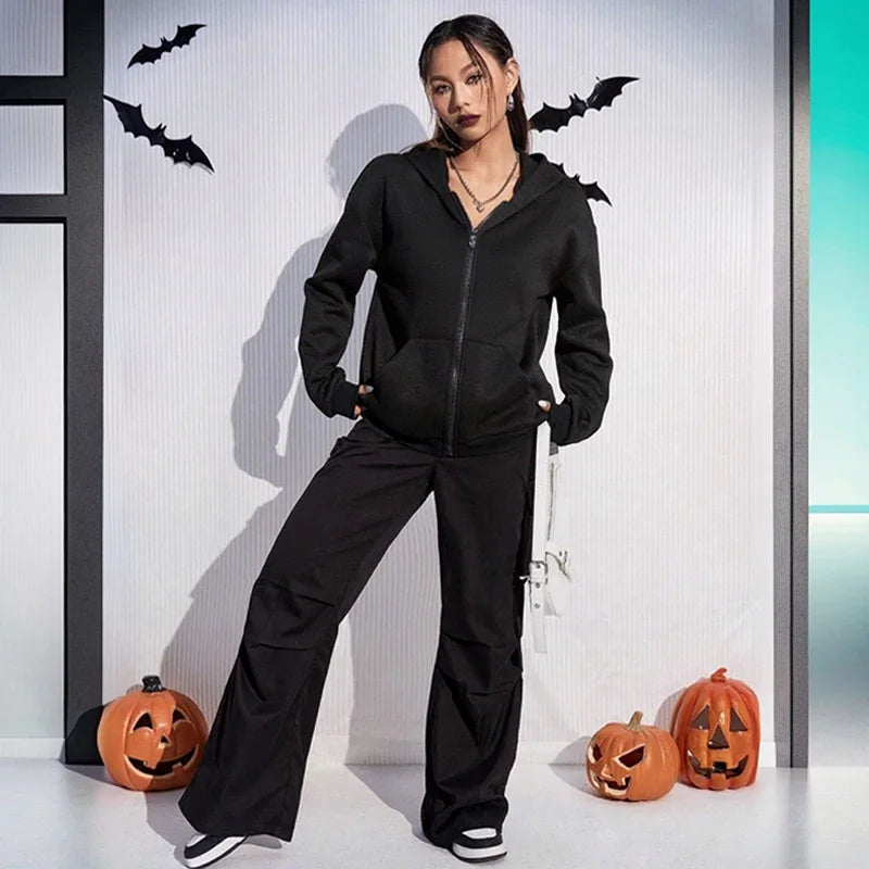 Casual Zipper Closure High Quality Women Hoodies