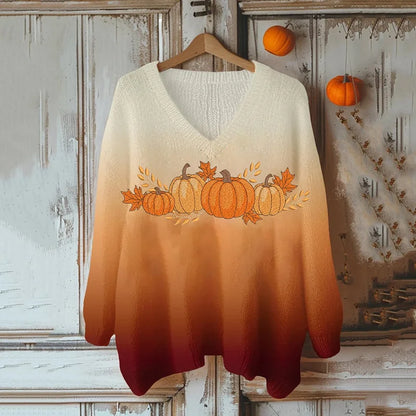 Halloween Knitted Sweater For Women Autumn Gothic Pumpkin Print Streetwear Harajuku Winter Warm Loose Casual Pullover