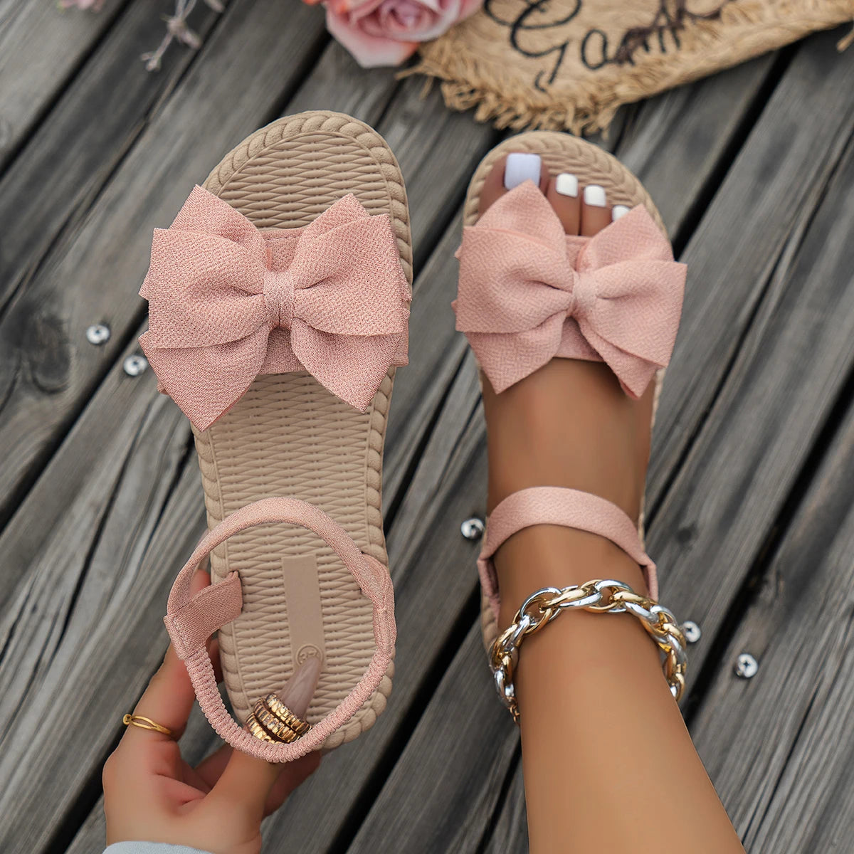 New Beach Fashion Double Layer Women Sandals