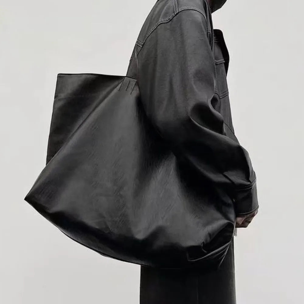 Large Capacity Leather Lightweight Shopper Tote Bags