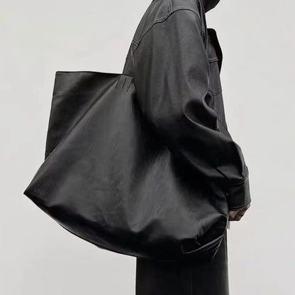Large Capacity Leather Lightweight Shopper Tote Bags