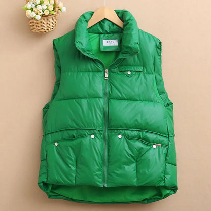 Korean Sleeveless Down Vest: Autumn/Winter Warmth