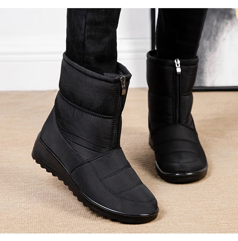 Womens Winter Front Up Zipper Cool Boots