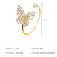 Gold Silver Color Butterfly Shaped Women Zircon Bracelets