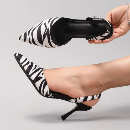 Zebra Skin Printed Casual Summer Shoes For Women