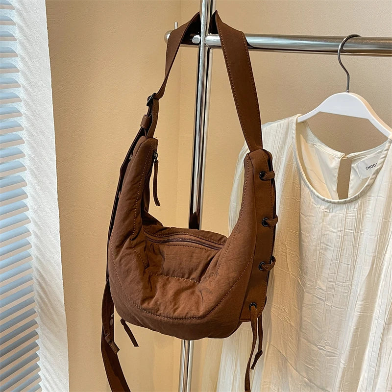 New Womens Crossbody Bags Large Capacity Luxury Shoulder Bag Soft Casual Travel Hobo Vintage Sac