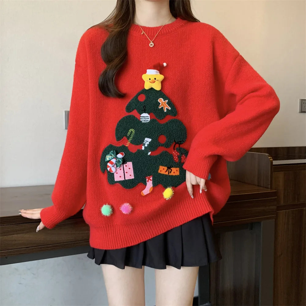 Christmas Themed Casual Sweater For Women