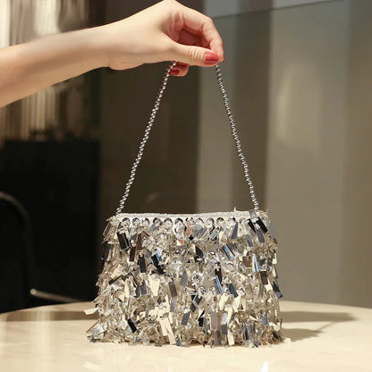 Womens Rhinestone Tassel Messenger Bags